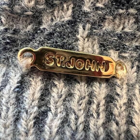 Vintage St. John Sport Printed Cropped Crewneck Sweater Size S - Picture 4 of 7